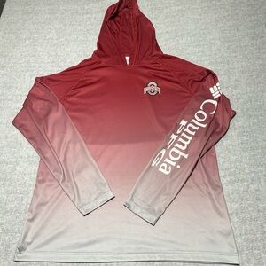 Ohio State University Hoodie Mens Extra Large Red Gradient Athleisure Sportcore